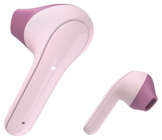 HAMA bezdrátová sluchátka + mikrofon Freedom Light/ TWS/ BT/ 102 dB/ pecky/ nabíjecí pouzdro/ růžová