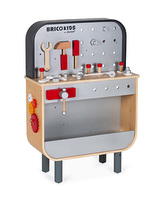 Janod Dřevěná oboustranná dětská dílna a závodní dráha 2v1