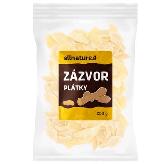 Allnature - Zázvor plátky - 250 Gramů