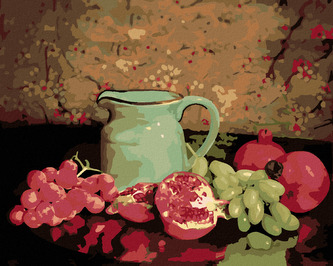 Malování podle čísel - ZÁTIŠÍ S OVOCEM - 40x50 cm, bez rámu a bez vypnutí plátna