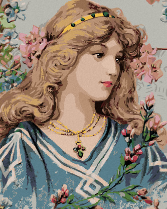 Malování podle čísel - VIKTORIÁNSKÁ ŽENA - 80x100 cm, bez rámu a bez vypnutí plátna