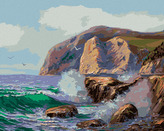 Malování podle čísel - RANNÍ PŘÍLIV VLN - 40x50 cm, bez rámu a bez vypnutí plátna