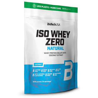 BiotechUSA - Iso Whey Zero Natural - Vanilka, Skořice - 1816 Gramů