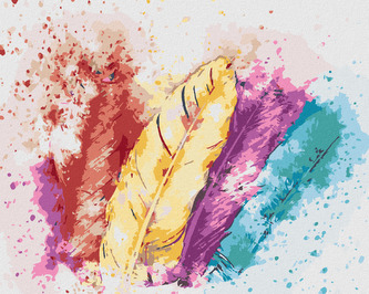 Malování podle čísel - BAREVNÁ PÍRKA - 80x100 cm, bez rámu a bez vypnutí plátna