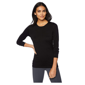 Wmns Oasis LS Crewe, I001 TWISTER HTHR/GLACIER/JET HTHR | L