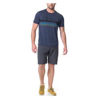 Mens Tech Lite SS Crewe Tree Line, I401 FATHOM HTHR | XL