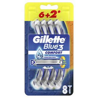 Gillette Jednorázová holítka Blue3 Comfort 6+2 ks man
