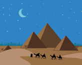 Malování podle čísel - PYRAMIDY EGYPT - 40x50 cm, vypnuté plátno na rám