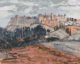 Malování podle čísel - OPEVNĚNÝ HRAD (GEORGETTE AGUTTE) - 80x100 cm, vypnuté plátno na rám