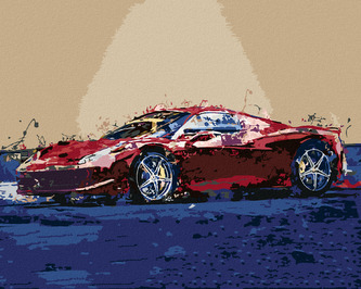 Malování podle čísel - ČERVENÉ ABSTRAKTNÍ AUTO FERRARI - 40x50 cm, bez rámu a bez vypnutí plátna Malování podle čísel - ČERVENÉ ABSTRAKTNÍ AUTO FERRARI - 40x50 cm, bez rámu a bez vypnutí plátna