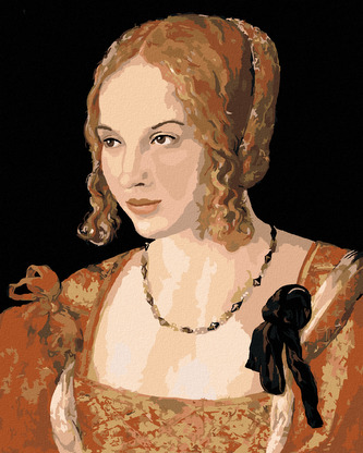 Malování podle čísel - PORTRÉT MLADÉ BENÁTSKÉ ŽENY (ALBRECHT DÜRER) - 80x100 cm, vypnuté plátno na rám