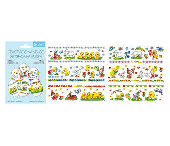 Košilky na vajíčka dětské motivy 12 ks v balení, 837