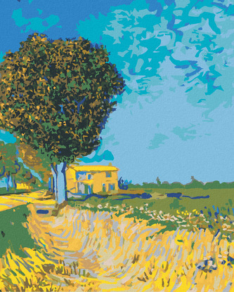Malování podle čísel - ALEJ V ARLES S DOMY (VINCENT VAN GOGH) - 40x50 cm, bez rámu a bez vypnutí plátna Malování podle čísel - ALEJ V ARLES S DOMY (VINCENT VAN GOGH) - 40x50 cm, bez rámu a bez vypnutí plátna