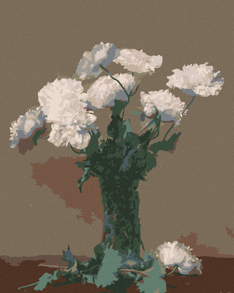 Malování podle čísel - PIVOŇKY (HENRI FANTIN-LATOUR) - 40x50 cm, bez rámu a bez vypnutí plátna