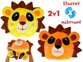Lev plyšový 24cm oboustranný 0m+ v sáčku