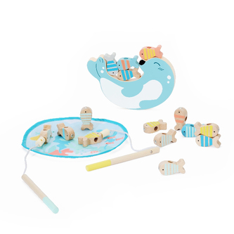 Hra Ryby/Rybář skládanka dřevo 24ks v krabici 28x24x5cm