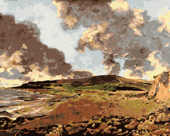 Malování podle čísel - WEYMOUTH BAY (JOHN CONSTABLE) - 40x50 cm, bez rámu a bez vypnutí plátna