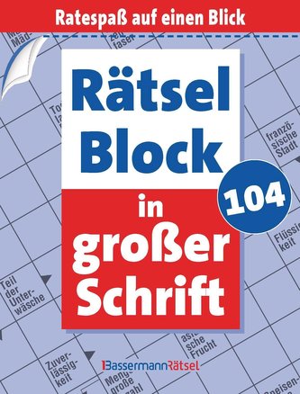 Rätselblock in großer Schrift 104 (5 Exemplare à 2,99 EUR)