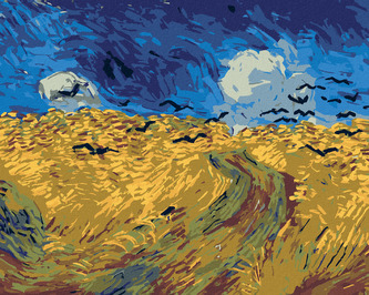 Malování podle čísel - POLE S HAVRANY (VINCENT VAN GOGH) - 80x100 cm, vypnuté plátno na rám Malování podle čísel - POLE S HAVRANY (VINCENT VAN GOGH) - 80x100 cm, vypnuté plátno na rám