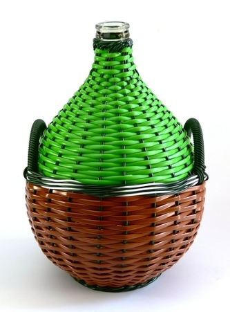 Demižon skleněný opletený 15L (balík max.3ks)