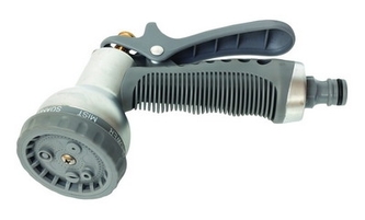 Pistole postřikovací 7 funkcí kov/guma  DELUX ROSA