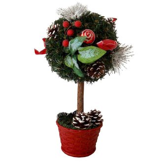 Vánoční stromek ozdobený umělý kulatý 30cm