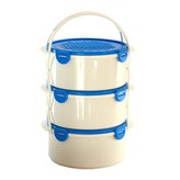 Jídlonosič plast 3x1,5L HERMETIK bílá/barevná
