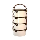 Jídlonosič plast 4x1,5L HERMETIK bílá/hnědá