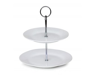 Podnos servírovací porcelán na cukroví 2 patra  SOFIA