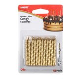 Svíčka dortová 6cm 24ks  PARTY zlaté/ stříbrné