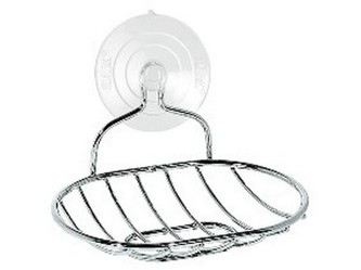 Mýdlenka drát chrom 13,5x9,5cm s přísavkou  ARTEX