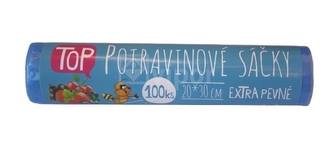 Sáčky mikrotenové 20x30cm 100ks v roli  TOP modré