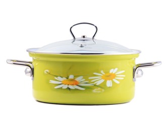 Kastrol smalt ¤16x8cm 1,4L DAISY s poklicí