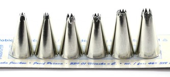 Špička zdobící zubatá sada 6ks  CZ