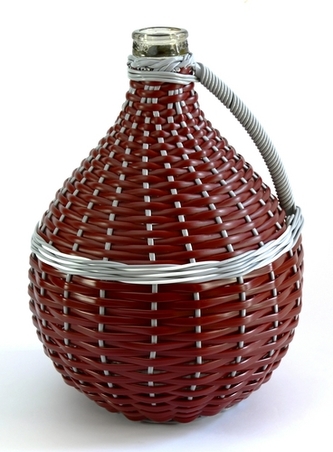 Demižon skleněný opletený 10L (balík max.4ks)