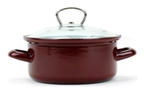 Kastrol smalt ¤24x12cm 4,5L BORDO s poklicí
