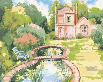 Malování podle čísel - MALÝ ZAHRADNÍ HRAD MOLLY LODGE - 80x100 cm, bez rámu a bez vypnutí plátna Malování podle čísel - MALÝ ZAHRADNÍ HRAD MOLLY LODGE - 80x100 cm, bez rámu a bez vypnutí plátna