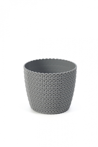 Obal květináče MAGNOLIA jersey ¤22cm šedá