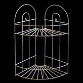 Polička koupelnová rohová 2 patra bílá 39x32x15cm