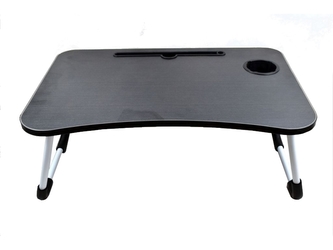 Podnos do postele dřevo/kov 60x40x28cm černý