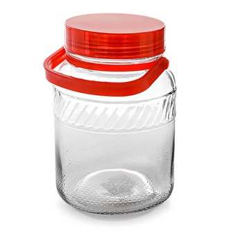 Dóza sklenice 1L s plastovým víkem  TREAT