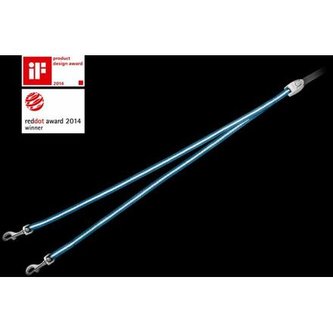 Vario DUO Belt S - nylonová rozdvojka pro dva psy, modrá - DOPRODEJ