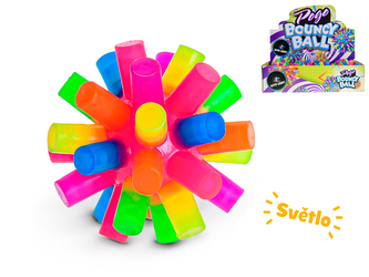 Hopík 7,5cm barevný na baterie se světlem - 1 KS