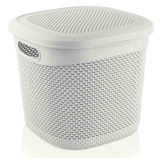 Koš špinavé prádlo 15L s víkem  DROP slonová kost