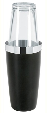 Šejkr 600ml nerez/sklo s vynilovým zabezpečením PROFI