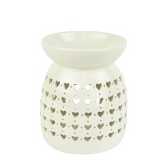 Aromalampa bílá se srdíčky