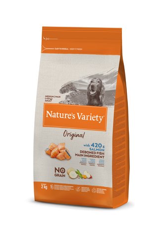 Nature´s variety orig. NG med. ad. Dog s lososem  2kg
