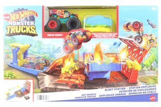 Hot Wheels monster trucks výbušná stanice