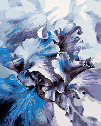 Malování podle čísel - MODRÉ KOSATCE - 40x50 cm, bez rámu a bez vypnutí plátna