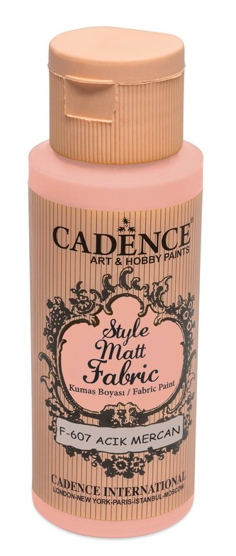 Textilní barva Cadence Style Matt Fabric - korálová / 50 ml Textilní barva Cadence Style Matt Fabric - korálová / 50 ml